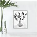 Picture of Black Vase Botanical II _GroupedProduct_Rectangle_Portrait_Canvas_Framed_