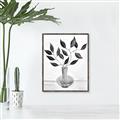 Picture of Black Vase Botanical II _GroupedProduct_Rectangle_Portrait_Canvas_Framed_