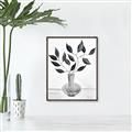 Picture of Black Vase Botanical II _GroupedProduct_Rectangle_Portrait_Canvas_Framed_