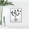 Picture of Black Vase Botanical II _GroupedProduct_Rectangle_Portrait_Canvas_Framed_