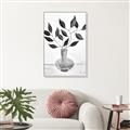 Picture of Black Vase Botanical II _GroupedProduct_Rectangle_Portrait_Canvas_Framed_