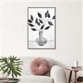 Picture of Black Vase Botanical II _GroupedProduct_Rectangle_Portrait_Canvas_Framed_