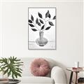 Picture of Black Vase Botanical II _GroupedProduct_Rectangle_Portrait_Canvas_Framed_