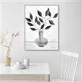 Picture of Black Vase Botanical II _GroupedProduct_Rectangle_Portrait_Canvas_Framed_