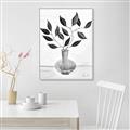 Picture of Black Vase Botanical II _GroupedProduct_Rectangle_Portrait_Canvas_Framed_