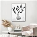 Picture of Black Vase Botanical II _GroupedProduct_Rectangle_Portrait_Canvas_Framed_