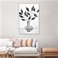 Picture of Black Vase Botanical II _GroupedProduct_Rectangle_Portrait_Canvas_Framed_