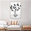 Picture of Black Vase Botanical II _GroupedProduct_Rectangle_Portrait_Canvas_Framed_