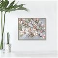 Picture of Pink Mangnolias Branch II _GroupedProduct_Rectangle_Landscape_Canvas_Framed_
