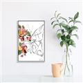 Picture of Floral Butterfly I _GroupedProduct_Rectangle_Portrait_Canvas_Framed_