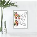 Picture of Floral Butterfly I _GroupedProduct_Rectangle_Portrait_Canvas_Framed_