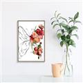 Picture of Floral Butterfly II _GroupedProduct_Rectangle_Portrait_Canvas_Framed_