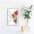 Picture of Floral Butterfly II _GroupedProduct_Rectangle_Portrait_Canvas_Framed_