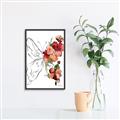 Picture of Floral Butterfly II _GroupedProduct_Rectangle_Portrait_Canvas_Framed_