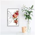 Picture of Floral Butterfly II _GroupedProduct_Rectangle_Portrait_Canvas_Framed_