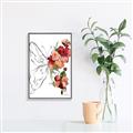 Picture of Floral Butterfly II _GroupedProduct_Rectangle_Portrait_Canvas_Framed_
