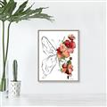 Picture of Floral Butterfly II _GroupedProduct_Rectangle_Portrait_Canvas_Framed_