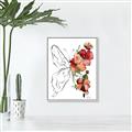 Picture of Floral Butterfly II _GroupedProduct_Rectangle_Portrait_Canvas_Framed_