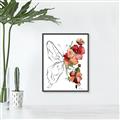 Picture of Floral Butterfly II _GroupedProduct_Rectangle_Portrait_Canvas_Framed_