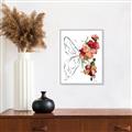 Picture of Floral Butterfly II _GroupedProduct_Rectangle_Portrait_Canvas_Framed_