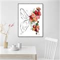 Picture of Floral Butterfly II _GroupedProduct_Rectangle_Portrait_Canvas_Framed_