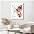 Picture of Floral Butterfly II _GroupedProduct_Rectangle_Portrait_Canvas_Framed_