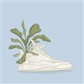 Picture of Plant Shoe Blue II _GroupedProduct_Square_Unframed_Print_Only_