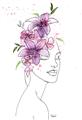 Picture of Purple and Pink Floral Figurative _GroupedProduct_Rectangle_Portrait_Unframed_Print_Only_