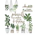 Picture of Plants make me a happy _GroupedProduct_Square_Unframed_Print_Only_