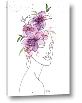 Picture of Purple and Pink Floral Figurative