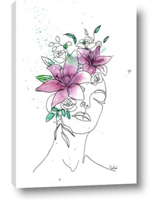 Picture of Purple and Green Floral Figurative