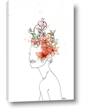 Picture of Orange Floral Figurative