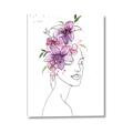 Picture of Purple and Pink Floral Figurative _GroupedProduct_Rectangle_Portrait_Canvas_