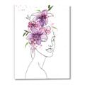 Picture of Purple and Pink Floral Figurative _GroupedProduct_Rectangle_Portrait_Canvas_