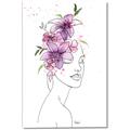 Picture of Purple and Pink Floral Figurative _GroupedProduct_Rectangle_Portrait_Canvas_