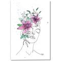 Picture of Purple and Green Flroal Figurative _GroupedProduct_Rectangle_Portrait_Canvas_