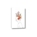 Picture of Orange Floral Figurative _GroupedProduct_Rectangle_Portrait_Canvas_
