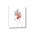 Picture of Orange Floral Figurative _GroupedProduct_Rectangle_Portrait_Canvas_