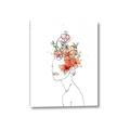 Picture of Orange Floral Figurative _GroupedProduct_Rectangle_Portrait_Canvas_