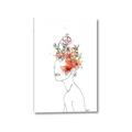Picture of Orange Floral Figurative _GroupedProduct_Rectangle_Portrait_Canvas_