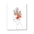 Picture of Orange Floral Figurative _GroupedProduct_Rectangle_Portrait_Canvas_