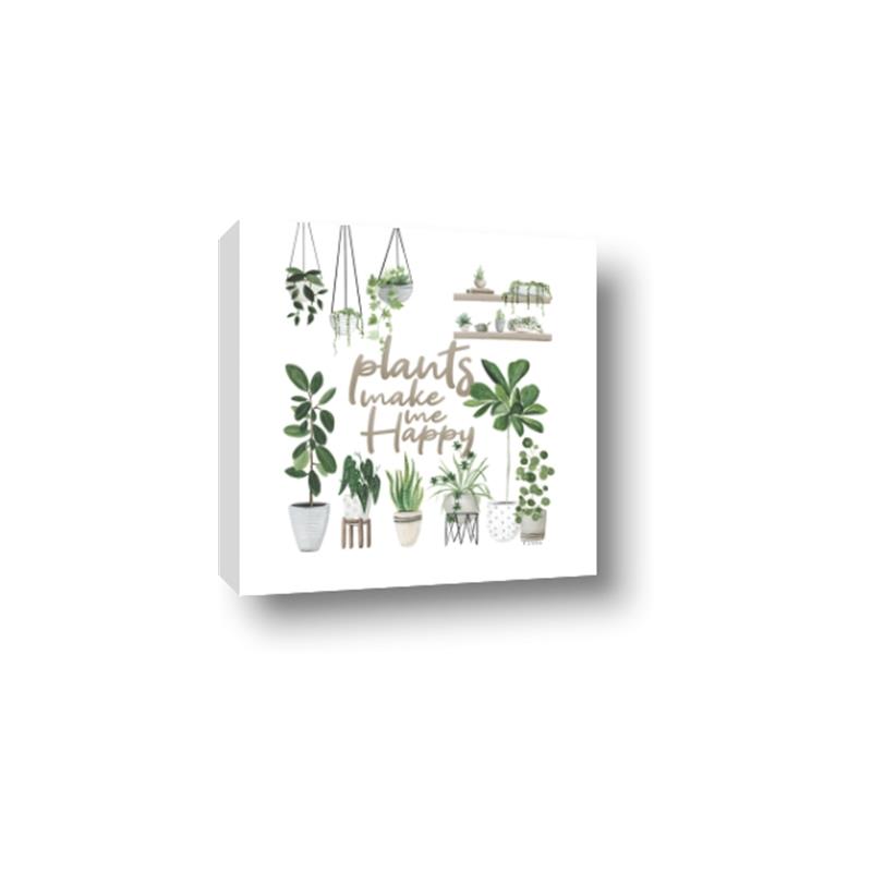 Picture of Plants make me a happy _GroupedProduct_Square_Canvas_