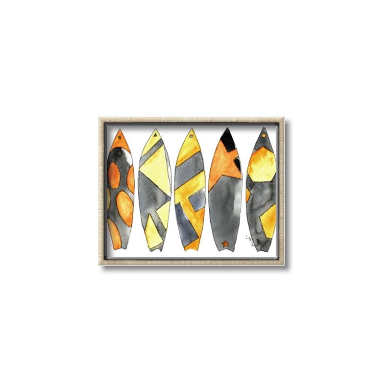 Picture of Colorful Surfboards _GroupedProduct_Rectangle_Landscape_Canvas_Framed_