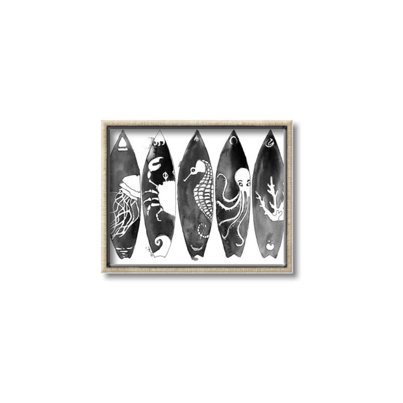 Picture of B&W Surfboards _GroupedProduct_Rectangle_Landscape_Canvas_Framed_