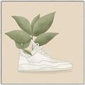 Picture of Plant Shoe Beige _GroupedProduct_Square_Canvas_Framed_