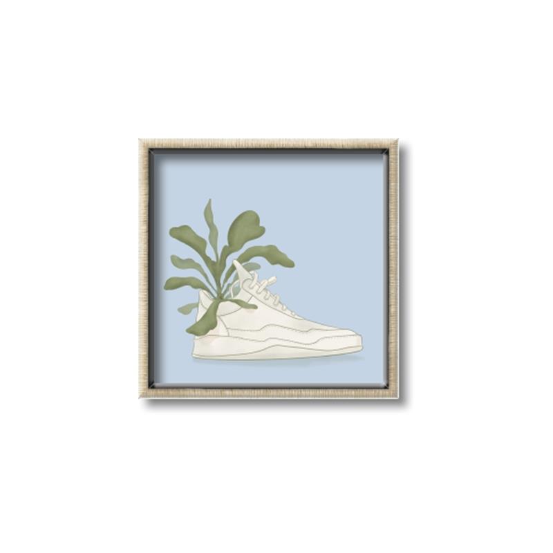 Picture of Plant Shoe Blue II _GroupedProduct_Square_Canvas_Framed_