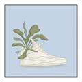 Picture of Plant Shoe Blue II _GroupedProduct_Square_Canvas_Framed_