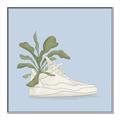 Picture of Plant Shoe Blue II _GroupedProduct_Square_Canvas_Framed_