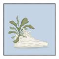 Picture of Plant Shoe Blue II _GroupedProduct_Square_Canvas_Framed_