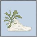 Picture of Plant Shoe Blue II _GroupedProduct_Square_Canvas_Framed_